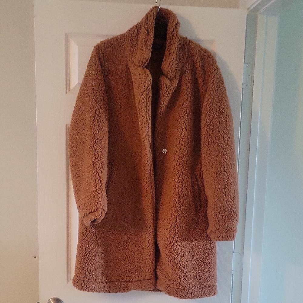 Cozy Tan Sherpa Coat